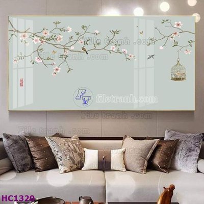 Tệp tin gốc File tranh hoa và chim tối giản trung quốc HC1320 (dùng cho in) File tranh hoa và chim tối giản trung quốc HC1320