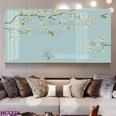 Tải file gốc File tranh hoa và chim tối giản trung quốc HC1321 (in khổ lớn) không vỡ