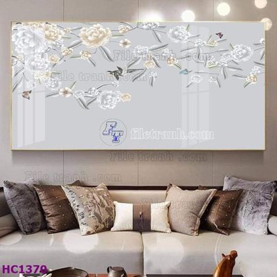 Ảnh gốc File tranh hoa và chim tối giản trung quốc HC1370 (siêu chi tiết) để in ấn