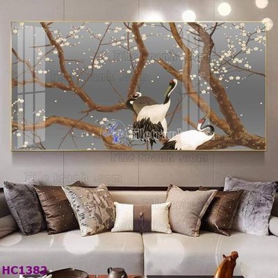 File tranh quảng cáo File tranh hoa và chim tối giản trung quốc HC1382 (file gốc) chuyên nghiệp