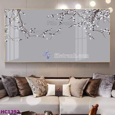 Tải về hình ảnh gốc File tranh hoa và chim tối giản trung quốc HC1392 sắc nét