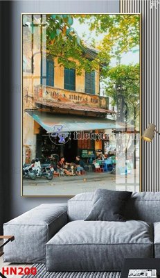 Tải file tranh gốc File tranh phố cổ hà nội xưa HN200 chất lượng cao