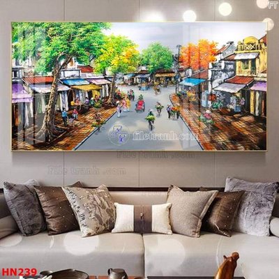 Tải file File tranh phố cổ hà nội xưa HN239 (gốc) làm file quảng cáo