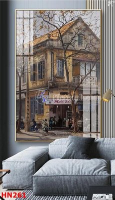 File tranh File tranh phố cổ hà nội xưa HN261 (ảnh gốc) in trần xuyên sáng