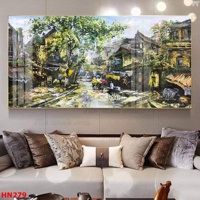 Tải file gốc File tranh phố cổ hà nội xưa HN279 (in không vỡ ảnh)