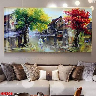 File gốc File tranh phố cổ hà nội xưa HN306 (PNG) chất lượng cao