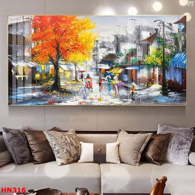 File in ấn File tranh phố cổ hà nội xưa HN316 (bản gốc) cao cấp