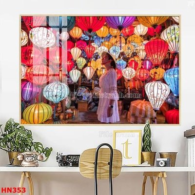 File PSD File tranh phố cổ hà nội xưa HN353 (bản gốc) đã tách nền