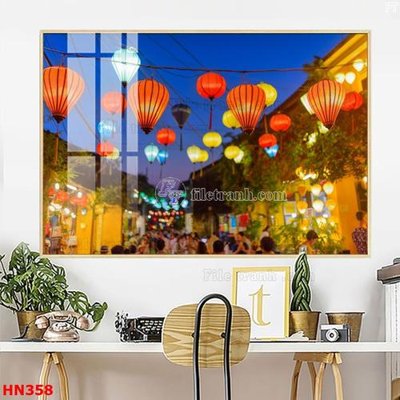 File gốc File tranh phố cổ hà nội xưa HN358 (cho in UV) siêu nét