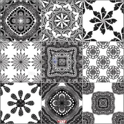 File tranh File hoa văn gạch bông HV22 (gốc) chủ đề con người