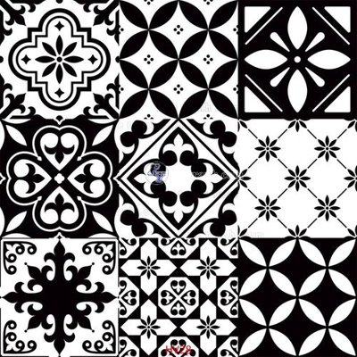 File in trần File hoa văn gạch bông HV28 (bản gốc) hoa văn