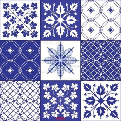 File tranh trang trí File hoa văn gạch bông HV64 (file gốc)