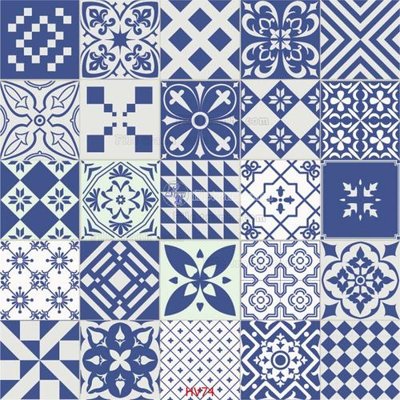 File tranh ảnh gốc File hoa văn gạch bông HV74 dùng cho in khổ lớn