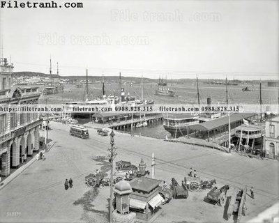 File gốc in tráng gương Havana Harbor_ 1904 chi tiết