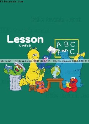File tranh Hinh Anh Dong Vat Hoat Hinh Sesame Street 516 (bản gốc) treo tường