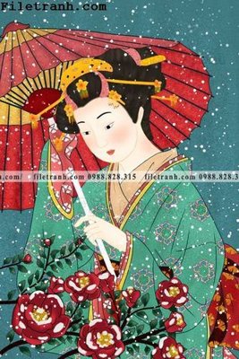 Tải file Hinh minh hoa co gai Nhat 129 (ảnh gốc) file AI/EPS