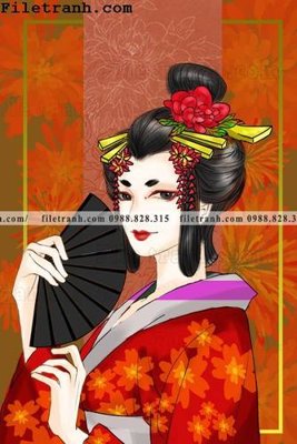 Tải file Hinh minh hoa co gai Nhat 137 (ảnh gốc) file AI/EPS