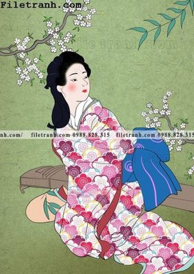 File gốc in ấn Hinh minh hoa co gai Nhat 141 (sẵn sàng tải về)