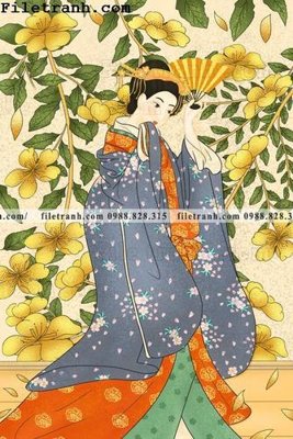 Download file tranh Hinh minh hoa co gai Nhat 143 (file gốc PSD)