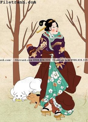 Download file Hinh minh hoa co gai Nhat 152 (chuẩn in) chất lượng cao