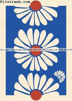 File gốc Hoa phong cach Bac Au 122 (in lụa) tranh mã đáo