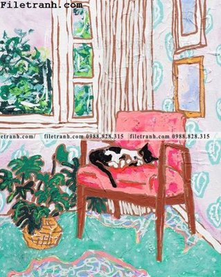 File tranh in tráng gương Hoa phong cach Bac Au 128 (siêu nét)