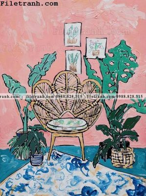 File tranh gốc in trần nhà Hoa phong cach Bac Au 148 3D