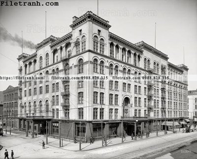 Tải file gốc in lụa Hotel Cadillac_ 1906 siêu nét