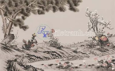 Mua file gốc File tranh gốc tranh tường bích họa idochine trung quốc IDT134 (PSD) tại Filetranh.com