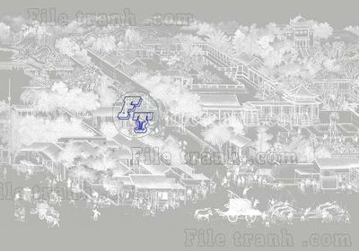 File gốc File tranh gốc tranh tường bích họa idochine trung quốc IDT155 (in lụa) cao cấp