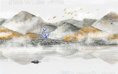 File in trần File tranh gốc tranh tường bích họa idochine trung quốc IDT17 (bản gốc) mây trời