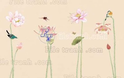 Hình ảnh file gốc in trần nhà File tranh gốc tranh tường bích họa idochine trung quốc IDT362