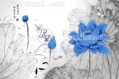 File PSD File tranh gốc tranh tường bích họa idochine trung quốc IDT366 (gốc) cho designer