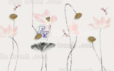 File gốc File tranh gốc tranh tường bích họa idochine trung quốc IDT385 (in 3D) cho trang trí