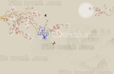 Hình ảnh file gốc in trần nhà File tranh gốc tranh tường bích họa idochine trung quốc IDT468