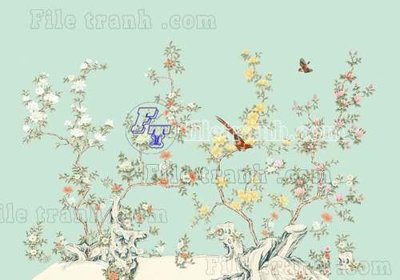 File tranh File tranh gốc tranh tường bích họa idochine trung quốc IDT474 (ảnh gốc) độc quyền