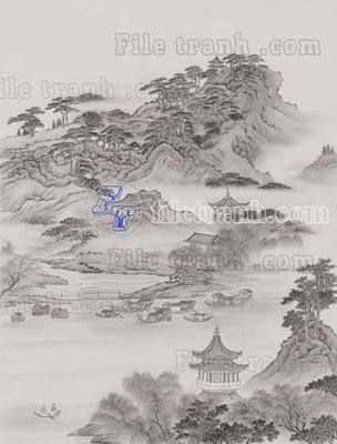 File gốc in ấn File tranh gốc tranh tường bích họa idochine trung quốc IDT568 độ phân giải cao