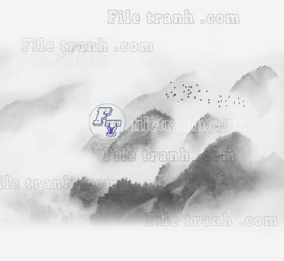 Hình ảnh file gốc in trần nhà File tranh gốc tranh tường bích họa idochine trung quốc IDT634