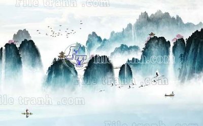 File tranh gốc PSD File tranh gốc tranh tường bích họa idochine trung quốc IDT643 còn nguyên layer