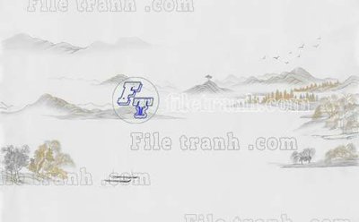 File gốc File tranh gốc tranh tường bích họa idochine trung quốc IDT712 (in lụa) trang trí tường