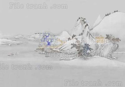 File gốc File tranh gốc tranh tường bích họa idochine trung quốc IDT714 (in 3D) cho trang trí