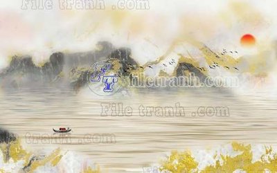 File in trần File tranh gốc tranh tường bích họa idochine trung quốc IDT721 (bản gốc) đại dương