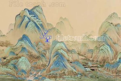 Download file tranh File tranh gốc tranh tường bích họa idochine trung quốc IDT732 (file gốc PSD)