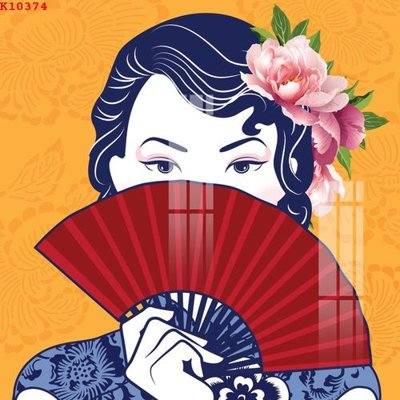 Ảnh gốc File gốc in tranh tổng hợp K10374 (siêu chi tiết) để in ấn