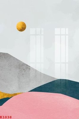 File gốc File gốc in tranh tổng hợp K1038 (in lụa) họa tiết 3D