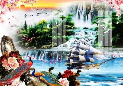 Download file gốc File gốc in tranh tổng hợp K1071 (in lụa) hoa lá