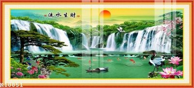 File tranh gốc in trần nhà File gốc in tranh tổng hợp K10851 3D