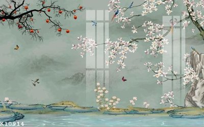 File gốc File gốc in tranh tổng hợp K10914 (in lụa) cao cấp