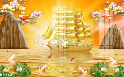 File in trần File gốc in tranh tổng hợp K11443 (bản gốc) phong cảnh