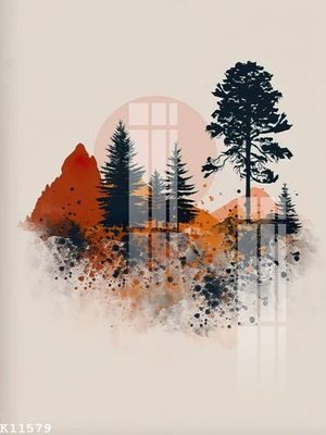 Ảnh gốc File gốc in tranh tổng hợp K11579 (nét căng) in mica